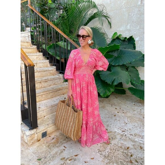FREE PEOPLE Golden Hour Maxi in Electropop Combo Size Small - Picture 1 of 16